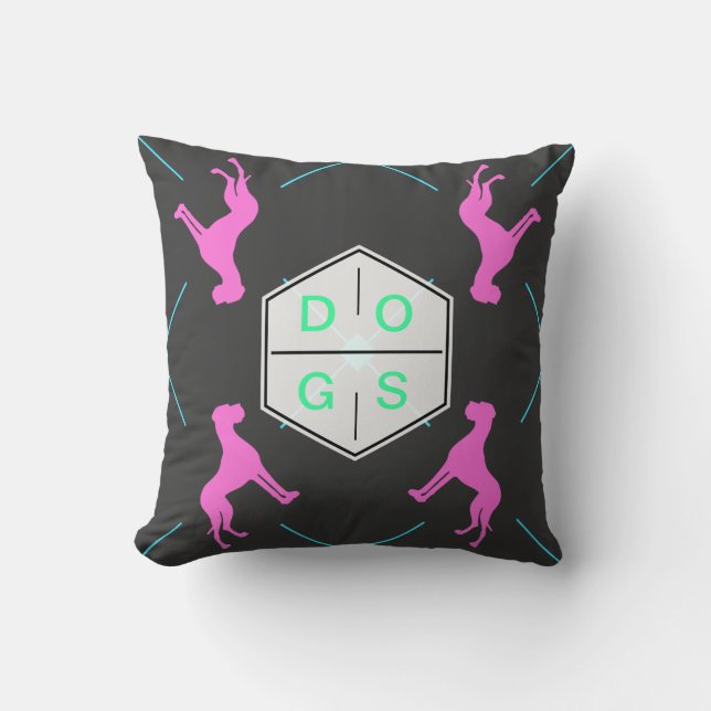 Coussin Great Dane Dog Motif (Recto)