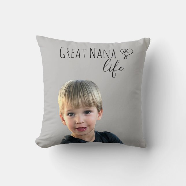Coussin Great Nana Life Modèle photo Grand-mère Cadeau (Recto)