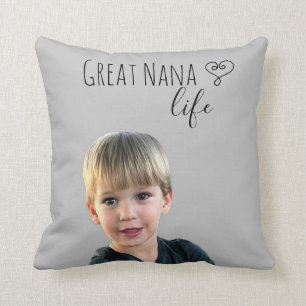 Coussin Great Nana Life Modèle photo Grand-mère Cadeau