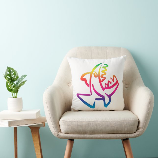 Coussin great rainbow shark (Chaise)