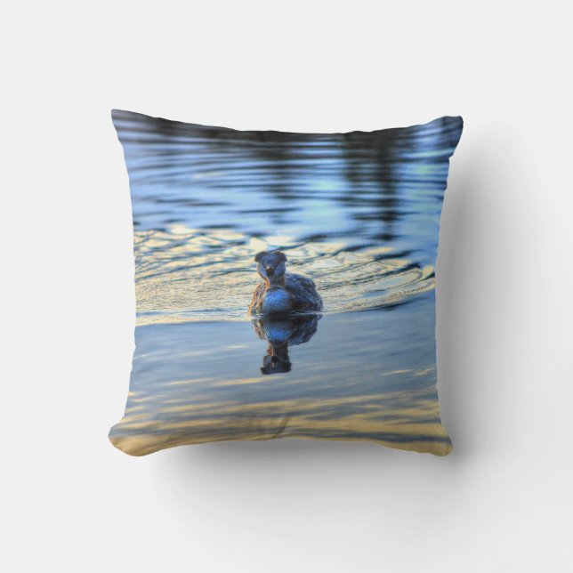 Coussin Grebe à cou rouge pour les amateurs de faune et d' (Recto)