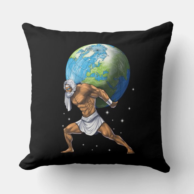 Coussin Greek Mythology God Atlas (Recto)