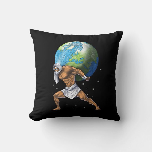 Coussin Greek Mythology God Atlas (Recto)