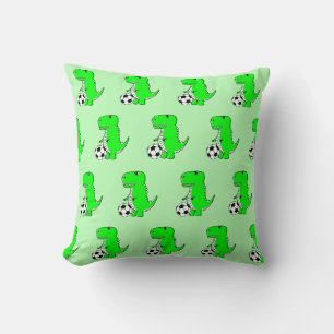 Coussin Green Dinosaur aime le Motif de dessin de football