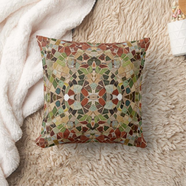 Coussin green earth mosaic (Couverture)