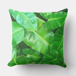 Coussin Green feuille Palm Leaf feuillage tropical jungle