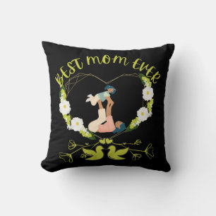 Coussin Green Floral Meilleure Maman Jamais Mère Et Fille