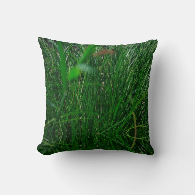 Coussin Green Grass Feuilles Nature (Recto)