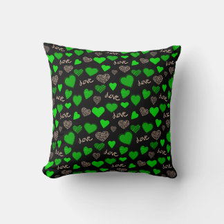 Coussin Green hearts