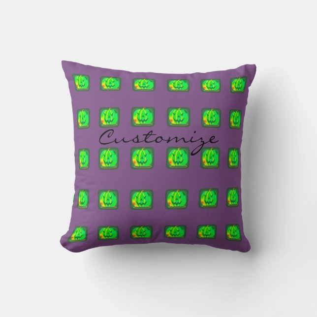 Coussin Green Jack olantern Halloween Thunder_Cove (Recto)