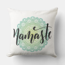 Coussin Green Mandala Namaste