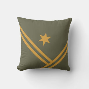 Coussin Green Mango Diagonal Stripes Star Modern Graphisme