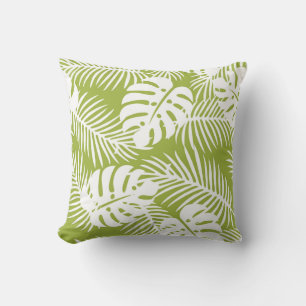Coussin Green Palm Feuille Rainforest Motif