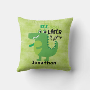 Coussin Green Voir vous ultérieurement Alligator Personnal