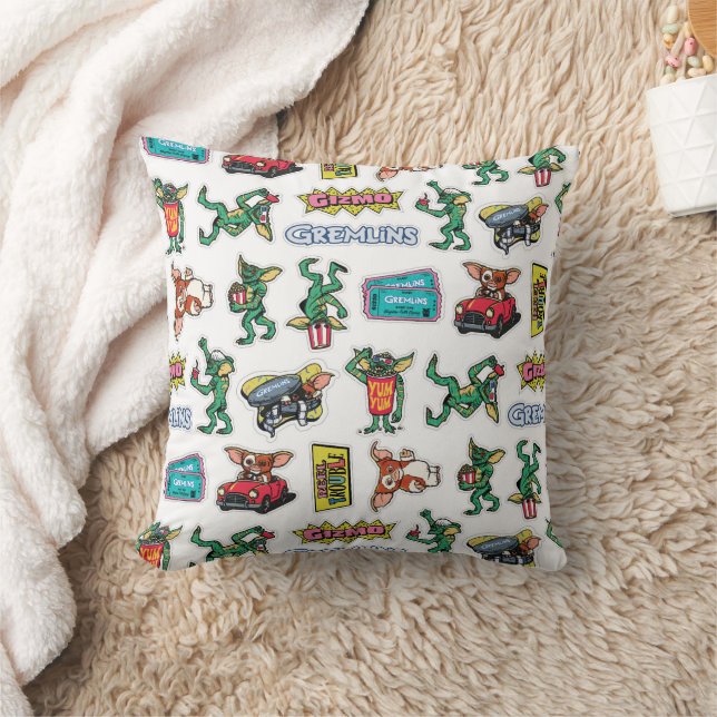 Coussin Gremlins™ Autocollants Drôles Motifs (Couverture)
