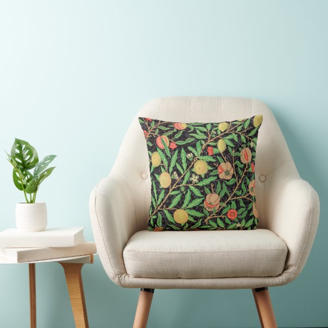 Coussin Grenade et fleurs sur des branches (Chaise)