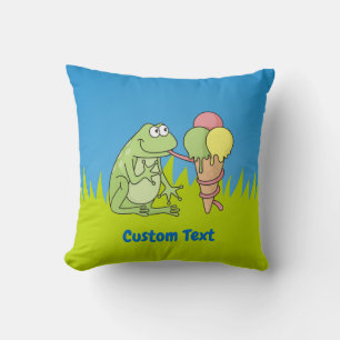 Coussin Grenouille à jet de crème glacée
