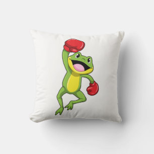 Coussin Grenouille à la boîte avec gants de boxe