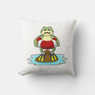 Coussin Grenouille à la natation avec anneau de natation