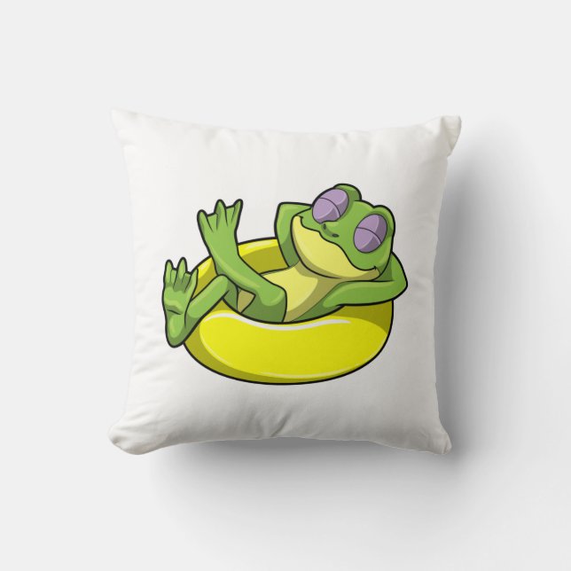 Coussin Grenouille à la natation avec anneau de natation (Recto)