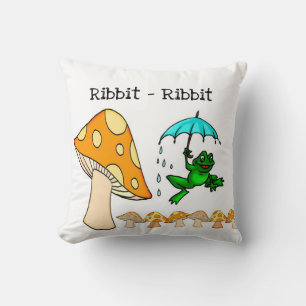 Coussin Grenouille à oreiller, champignon à Ribbit