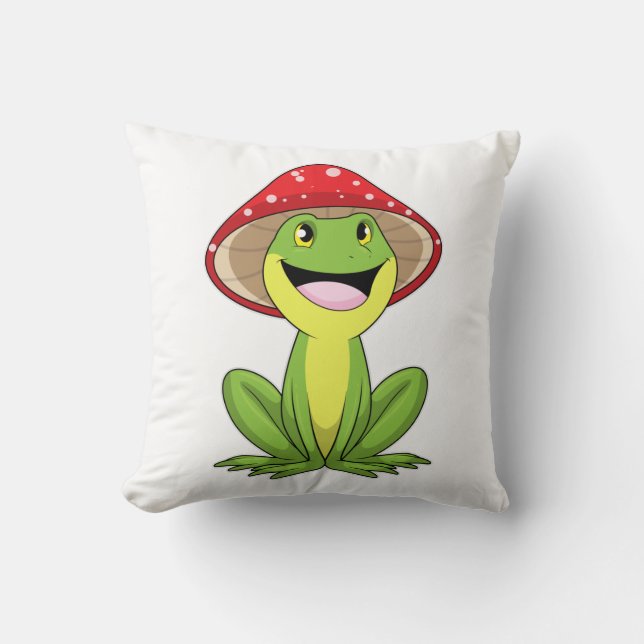 Coussin Grenouille avec Champignon (Recto)