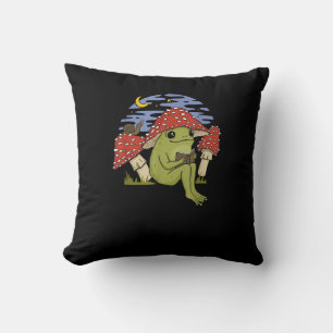 Coussin Grenouille avec chapeau de champignon - Cottagecor