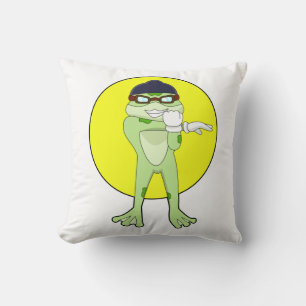 Coussin Grenouille avec lunettes de natation