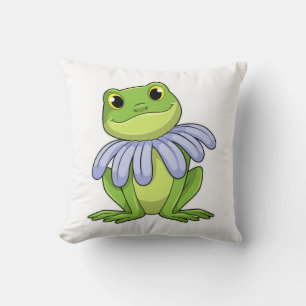 Coussin Grenouille avec marguerite