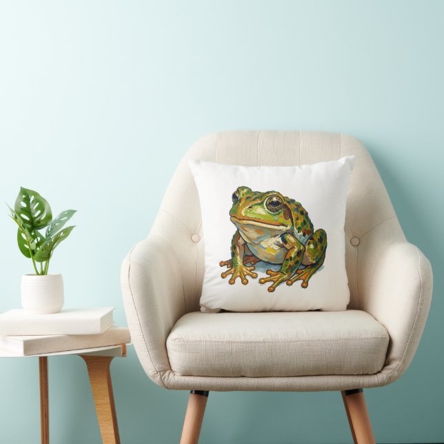 Coussin Grenouille Chanceuse Symbole de Bonne Fortune Cade (Chaise)