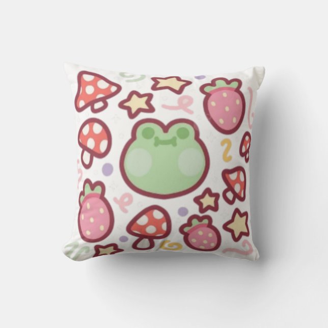 Coussin Grenouille de Kawaii (Recto)