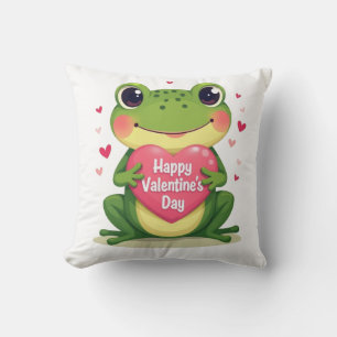 Coussin grenouille de la Saint-Valentin