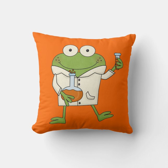 Coussin Grenouille de laboratoire (Recto)