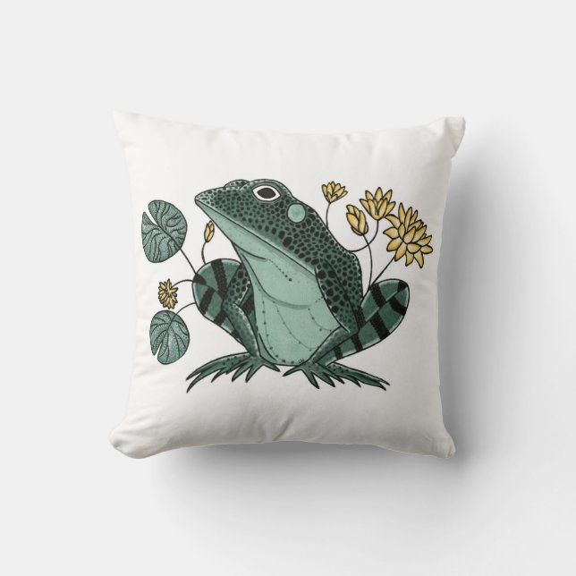 Coussin Grenouille de l'étang (Recto)