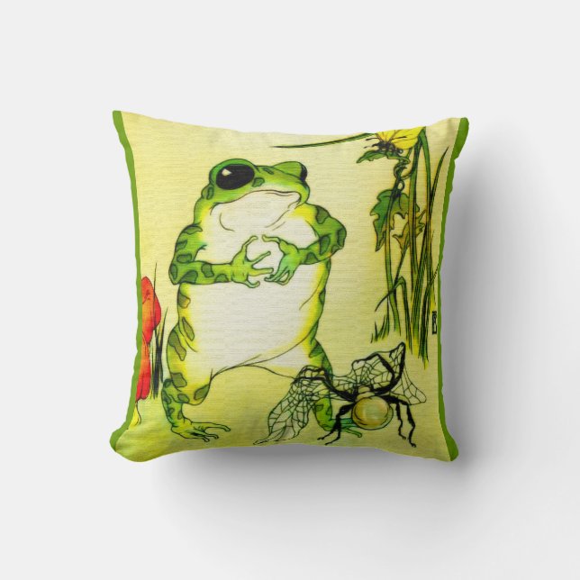Coussin Grenouille de tache de rousseur (Recto)