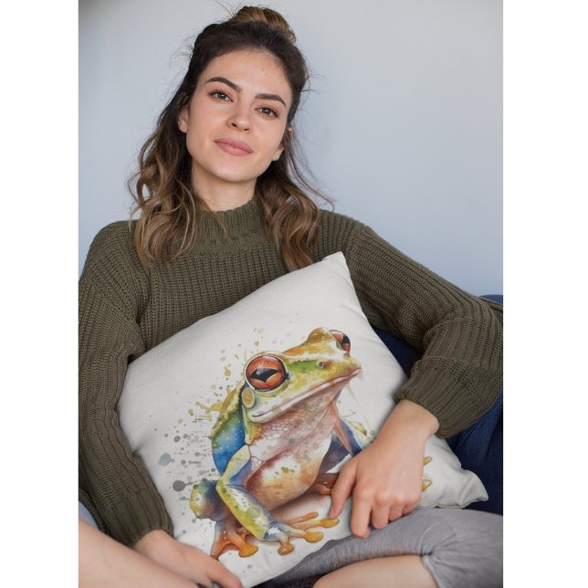 Coussin Grenouille d'or azur (Créateur téléchargé)