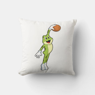 Coussin Grenouille en tant que joueur de basket-ball avec