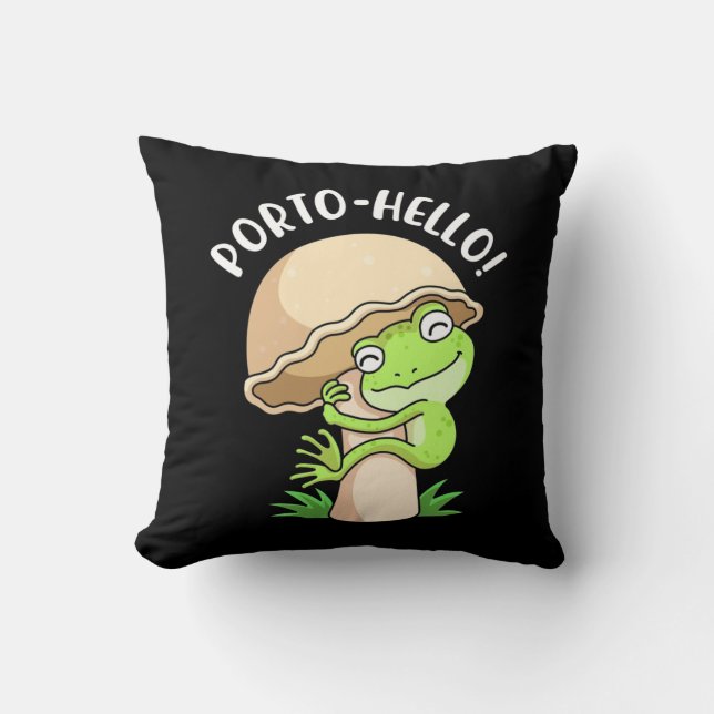 Coussin Grenouille Et Champignons (Recto)
