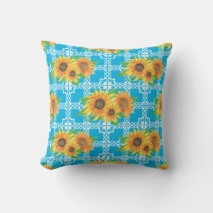 Coussin Grenouille florale de tournesol