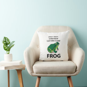Coussin Grenouille Je Prends Juste Une Grenouille À Leap