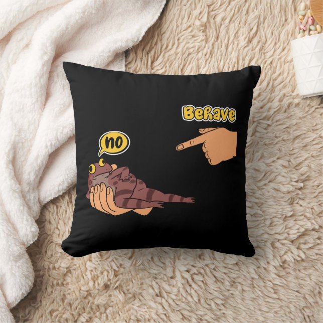 Coussin Grenouille malhonnête Mème de grenouille drôle Se  (Couverture)