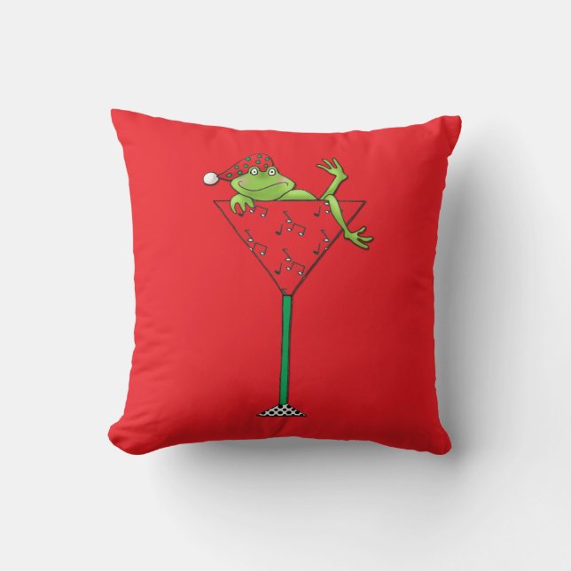 Coussin Grenouille Pompette-tini's (Recto)