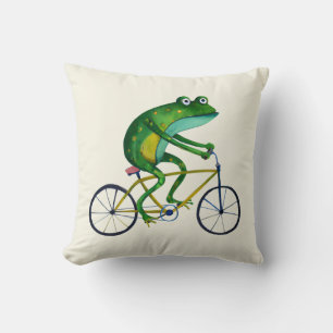 Coussin Grenouille Sur Vélo