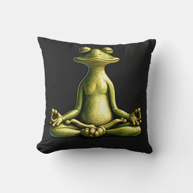 Coussin Grenouille Zen (Recto)