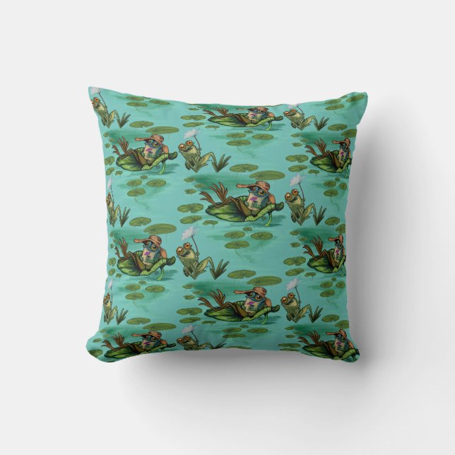 Coussin Grenouilles d'été réfrigérées (Recto)