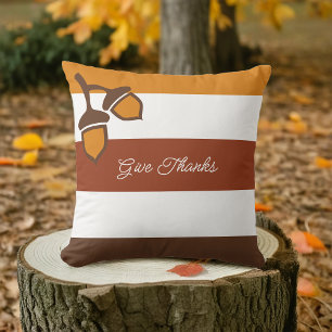 Coussin Grève d'action de grâce et Acorns