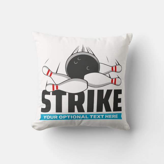 Coussin Grève de bol de texte personnalisé (Recto)
