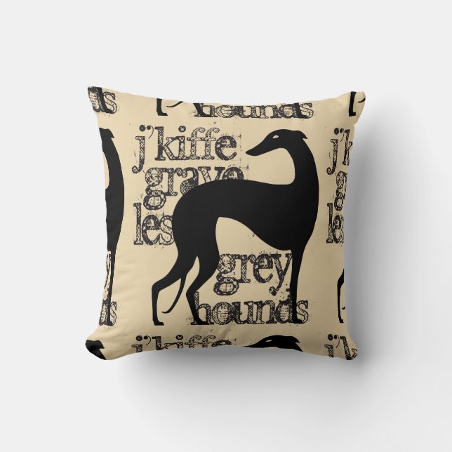 Coussin Greyhound Kiffé (Recto)