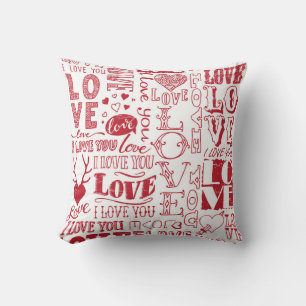 Coussin gribouillis d'amour