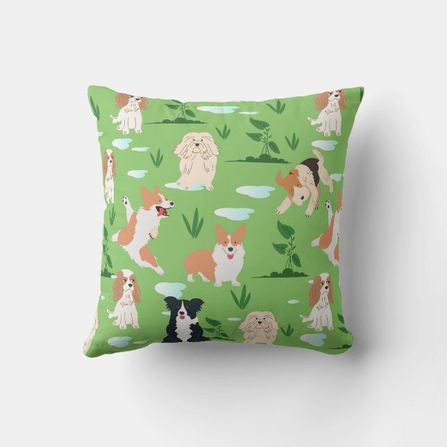 Coussin Gribouillis de chien (Verso)
